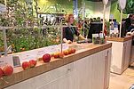 Different apple varieties on a cupboard