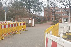 Baustelle am Osterfelddamm zum Bundessortenamt