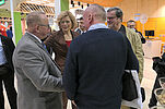 Federal Minister Kl&ouml;ckner in conversation with employees and visitors at the BSA stand at the Green Week