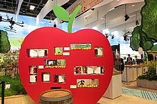 Apple model with colorful pictures