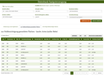 Darstellung der Abfragemaske der Datenbank Saatguterzeugung