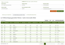 screenshot of search tool of database on seed production